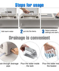 Steps for usage of Score Crystal Clear Sound Back With This Digital Pro Vinyl Record Cleaner with stainless steel tank.