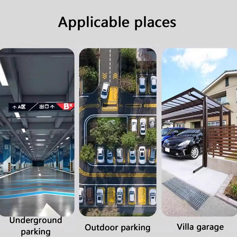 Heavy Duty Galvanized Steel EV Charger Wall Mount Enclosure Weatherproof Protective Cover shown in underground, outdoor, and villa garage.