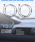 Premium Rear Abs Wheel Speed Sensor Pair For Awd Nissan Rogue And X Trail Driver And Passenger Side on dashboard.