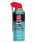 Window and Track Dry Lubricant for RVs With Smart Straw Sprays Two Ways 10 Oz can, front view with red nozzle, blue label