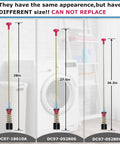 Comparison of DC97-18610A, DC97-05280S, DC97-05280W washer suspension rods with different sizes for Samsung Washers.