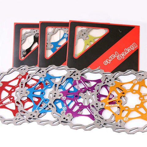Floating Disc Brake Rotor 160mm 180mm 203mm Stainless Steel With 6 Bolts in multiple colors for road and mountain bikes