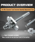 Durable Replacement Track Tensioner Assembly For 1 Ton Mini Excavator Fits One Track Easy Install DIY Friendly Heavy Duty Part For Small Digging Jobs Includes Hardware And Reliable Performance For Long Life. 1-unit kit with hardware