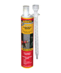 8.6 Oz Epoxy Concrete Repair for Cracks and Chips on Driveways and Floors, yellow durable repair compound with nozzle