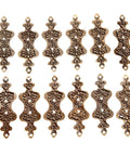Decorative pieces from Antique Bronze Corner Brackets and Decorative Box Feet Set For Wood Boxes Cabinets And Trunks 150 Pcs