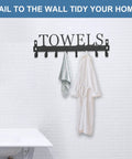 Over The Door Towel Rack With 8 Heavy Duty Hooks Wall Mount Option must have space saver rust resistant manganese steel