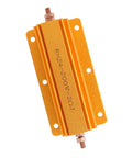 Beefed Up 200W 2 Ohm High Power Resistor With Aluminum Housing And Mounting Holes For Industrial Power Supplies, Sensors, Elevator, And Audio Equipment Applications With Superior Heat Dissipation.