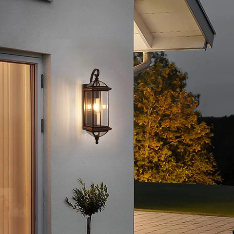 Copper Outdoor Wall Light 20 Inch Oil Rubbed Bronze Anti Rust Exterior Lantern Waterproof Wall Mount Porch Light for garage patio