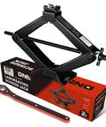 2 Ton Car Scissor Jack With Labor Saving Ratchet Wrench For Most Cars, Adjustable Lift From 3.85 To 17.4 Inches, Heavy Duty