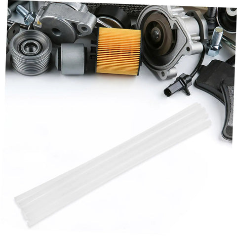 10 Pcs Car Bumper Welding Rods for Quick Bumper Repairs with auto parts in background, white PP material