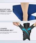 Close-up of the Right Ankle Brace for Women and Men, Sprain Recovery Support with delicate lining and X-shaped pressurized belt