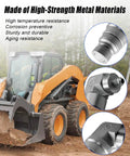 90 Degree Elbow Kit for Hydraulic Quick Connects, 1/2 in Body Size, 3/8 in JIC Male Threads on skid steer with details