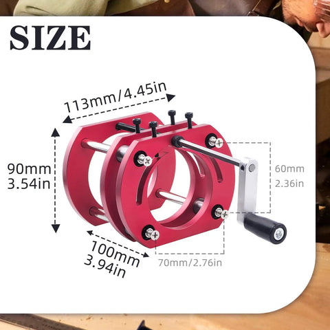 Pro Grade Router Lift Base With Aluminum Alloy Construction, 4 Jaw Clamping, Stainless Steel Rod, size specifications