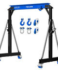 Beefed Up 2 Ton Gantry Crane Up To 4500 Lbs Capacity Adjustable Height 8.53 To 12.47 Ft 6.56 Ft Width Steel I Beam Construction Portable Shop Hoist For Factories And Warehouses Blue 2026 Upgraded