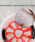 Close-up of Pro Inline Skate Wheels Set 2 Pack 90mm 100mm 110mm 125mm With 85A Hardness PU material details