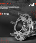 Wheel bearing hub assembly for Hyundai Elantra Coupe GT Veloster Kia Forte with 5 lugs, part of rear disc rotor kit
