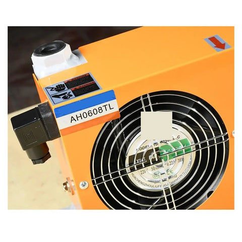 Dual Air Cooler Fans AH0608TL Industrial Oil Cooler For CNC Machines, 60 L/min Flow, 2.4 kW Cooling Capacity, Hydraulic Oil Cooler, Heat Exchanger System, DC12V Power, Wide Industrial Application