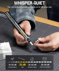 Person holding F2 Master Kit Mini Cordless Rotary Tool All In One With 5 Speed 25000 RPM Engraving Pen for DIY enthusiasts