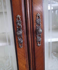 Antique Bronze Vintage Style Cabinet Knobs Set For Furniture Drawers Dressers Closets installed on wooden cabinet doors
