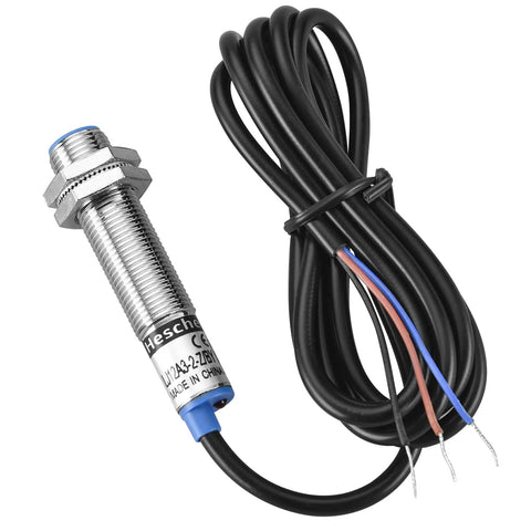 Inductive Proximity Sensor Switch M12 Shield Type LJ12A3-2-Z/BY, 2mm Detection Range, 10-30V DC with blue shielded metal housing