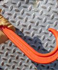 Alloy Tow Chain With Forged Long J Hook 3/8 Inch By 8 Foot Grade 80 Pro Series on a metal surface