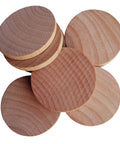 Solid Quality Natural Wood Rounds Unfinished Craft Discs Killer For Diy Projects Awesome Rustic Home Decor Super Easy To Paint Sweet Results Guaranteed Bulk Fifty Pack Straight From The Mill For You stacks of smooth, unfinished 1.5 inch wooden craft discs