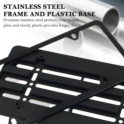 No Drill Front License Plate Frame Mount For Cars Universal License Plate Bracket With Screws Easy Install
