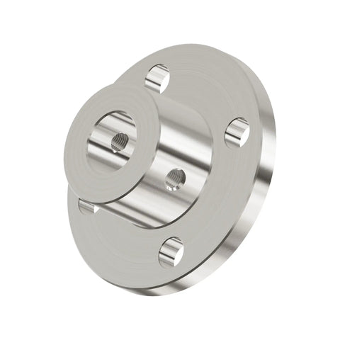 12mm Flange Shaft Coupling Rigid Coupler for Motors Guide Support High Hardness Flanged Connector with set screws in carbon steel