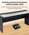 Three Pedal Unit For Digital Keyboards Pianos With Soft Sostenuto And Sustain Pedals, Compatible With Yamaha, under keyboard stand.