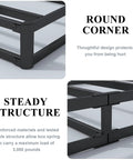 Twin Box Spring Low Profile Heavy Duty Platform Mattress Foundation Built Tough For Firm Support. Rounded corner and steady structure.
