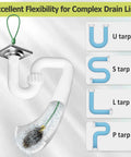 Banish Stubborn Sink Gunk For Good Heavy Duty Drain Snake Hair Clog Remover 50 Inch Ultra Slim Metal Pipe Extractor in use.