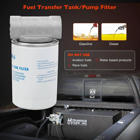 10 Micron Diesel Fuel Tank Filter Kit With Three Quarter Inch NPT Top Cap For Fuel Pumps And Transfer Tanks Keeps Your Ride Running Smooth By Filtering Rust Dirt Sand And Scale To Protect Your Engine And Boost Fuel Flow