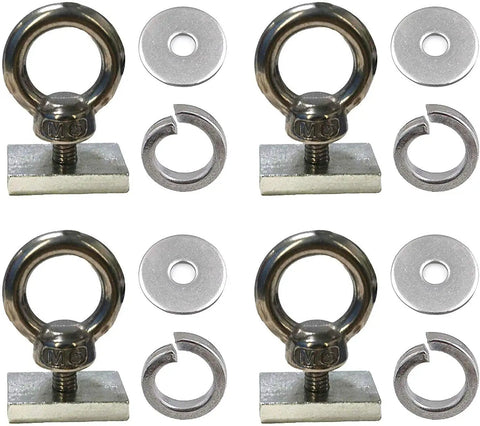 Rugged Heavy Duty Stainless Steel Eye Bolt Tie Down Anchor Kit For Roof Rack And 4WD Awnings 4 Pack With Eye Bolts Nuts Washers