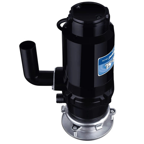 Slim Line Three Quarter HP Garbage Disposal With Anti Jam Grinding System Stainless Steel Black Compact Powerhouse