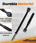 Beefy Adjustable Front Track Bar For Ford F250 F350 And Excursion 1999 To 2005, Fits Two To Six Inch Lift, Heavy Duty Front Steering Bar To Upgrade Alignment And Stability On 4WD Trucks. Black high-strength carbon steel adjustable front track bar with bushings