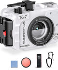 Epic Underwater Camera Housing For Olympus TG7 With Red Filter IPX8 Waterproof To 60 Meters 197 Feet Depth Rated Protective Case