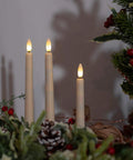 8 Piece Flameless Taper Candles With Two Remotes And Timer Eight Inch 3D Wick Floating Flicker LED Window Candles Christmas Decor Ivory