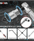22 Piece Wheel Locking Nut Key Kit For Audi 2002 2012 With Universal Socket Adapters showcasing various wrenches and tools