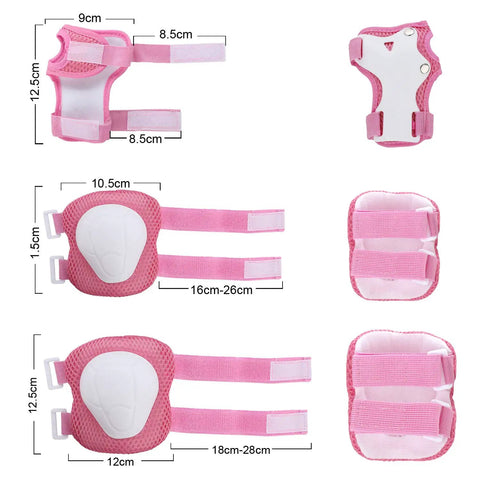 Kid Friendly 7 Piece Protective Gear Set With Adjustable Helmet Knee Pads Elbow Pads And Wrist Guards For Outdoor Sports