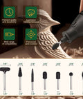 Tough As Nails Spike Flame Rotary Burr Packed In Dense Tungsten Carbide for wood carving and surface texturing.
