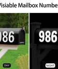 Large 3 Inch Reflective Mailbox Numbers Set With 30 Waterproof Vinyl Digits 0 Through 9 Easy Self Adhesive For Outdoor Use