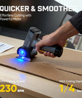 Upgraded Brushless Cordless Electric Cutting Tool With Led Display And Flexible Blade, Power Scissors cutting through cardboard.