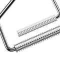 Close-up of the Paddle Tool For Fiberglass Laminating Bubble Roller With Aluminum Head, showing ridged rollers and metal frame detail.
