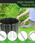 200 Pack 6 Inch U Shaped Landscape Staples With Hook 11 Gauge Heavy Duty Galvanized Garden Stakes Rustproof Ground Pins