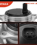 Close-up of rear left wheel bearing and hub assembly with ABS for Toyota Camry 2002 to 2011 and other models.