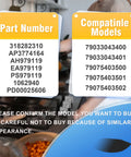 Product list for Five Piece Gas Range Knobs Kit Replacement For 318282310 AP3774164 1062940 AH979119 EA979119 PS979119 PD00025606