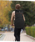 Person wearing a 12 Inch Practice Snare Drum Bag Built Like A Tank With No Sweat Waterproof Oxford Cloth on a path.