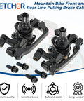 Heavy Duty Mechanical Disc Brake Set Front And Rear Calipers For MTB Road Bike showcasing aluminum housing and caliper details.