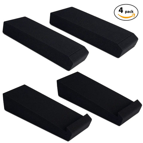 Studio Monitor Isolation Pads For Home Studios, Heavy Duty Acoustic Foam Cushions, 4 pack shown, fits 5 to 12 inch monitors