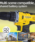 Workhorse 20V Cordless Drill Set With Brushless Motor And 3 8 Inch Keyless Chuck Brings A Knockout 27 Nm Of Torque Plus 25 Plus 1 Clutch Settings For Your Daily Grind And Shop Rigs, showcasing a close-up of the drill.